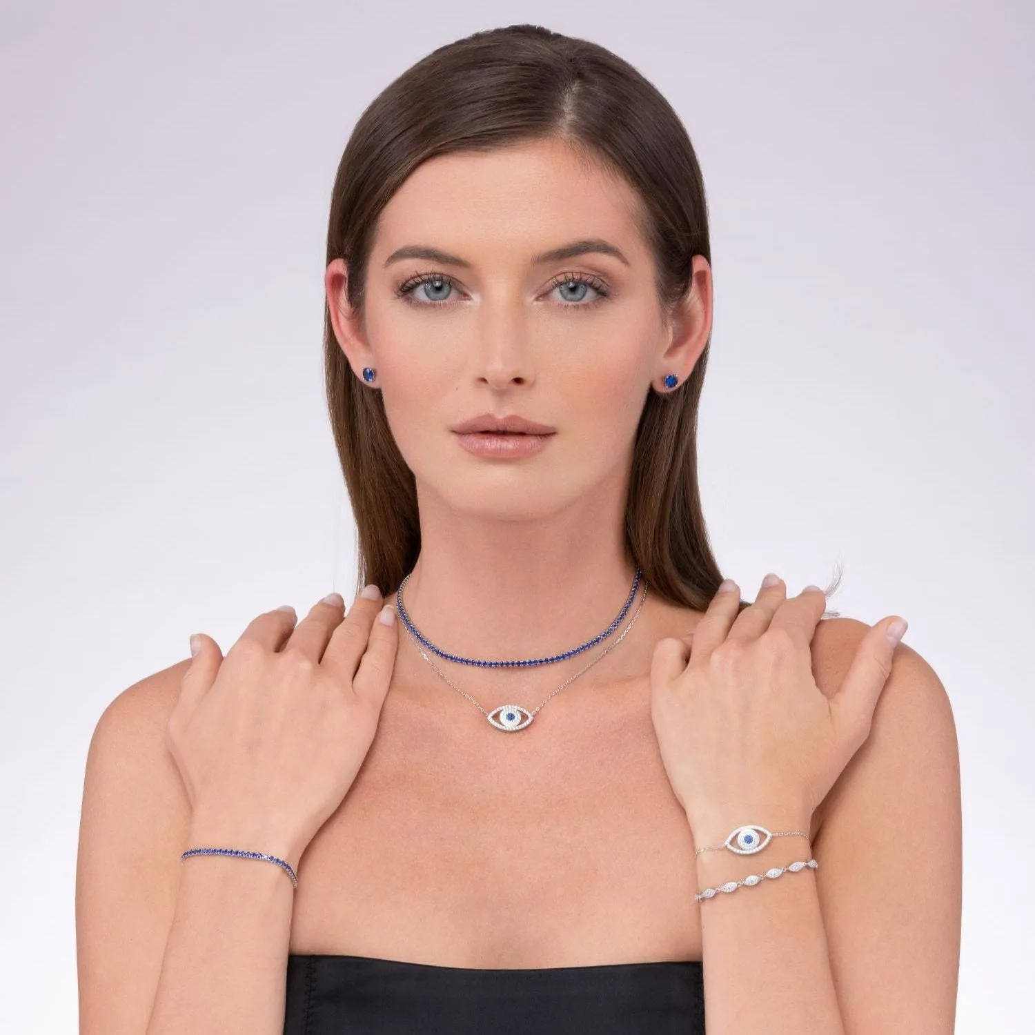 Rainbow Gem Studs by Kathy Hilton