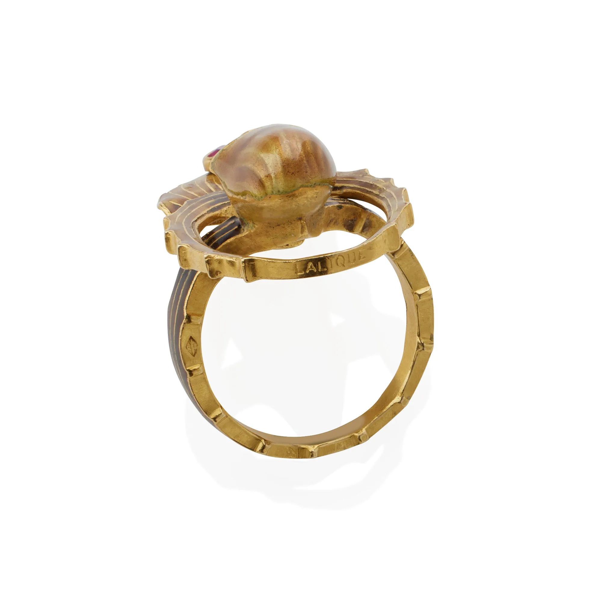 Ren?? Lalique Lady's Slipper Orchid Ring