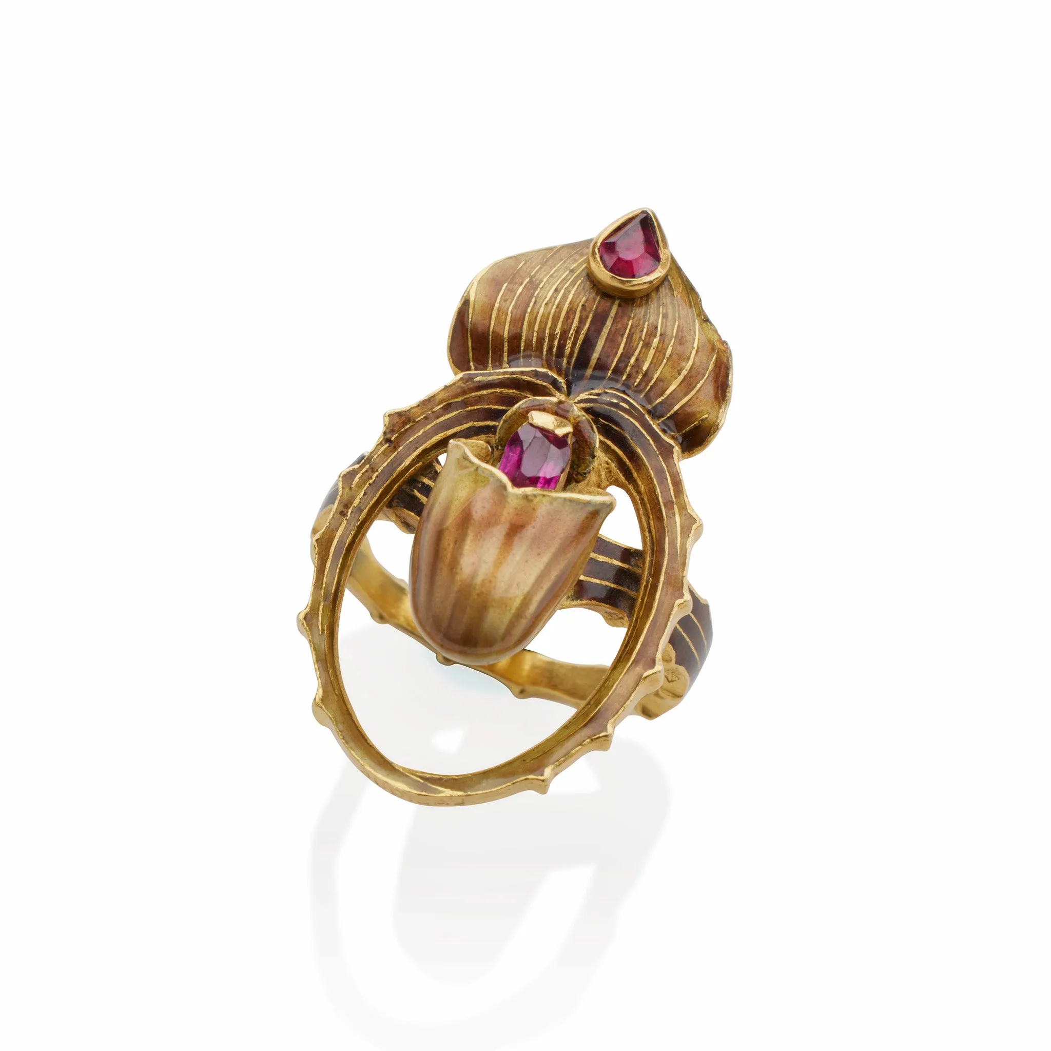 Ren?? Lalique Lady's Slipper Orchid Ring
