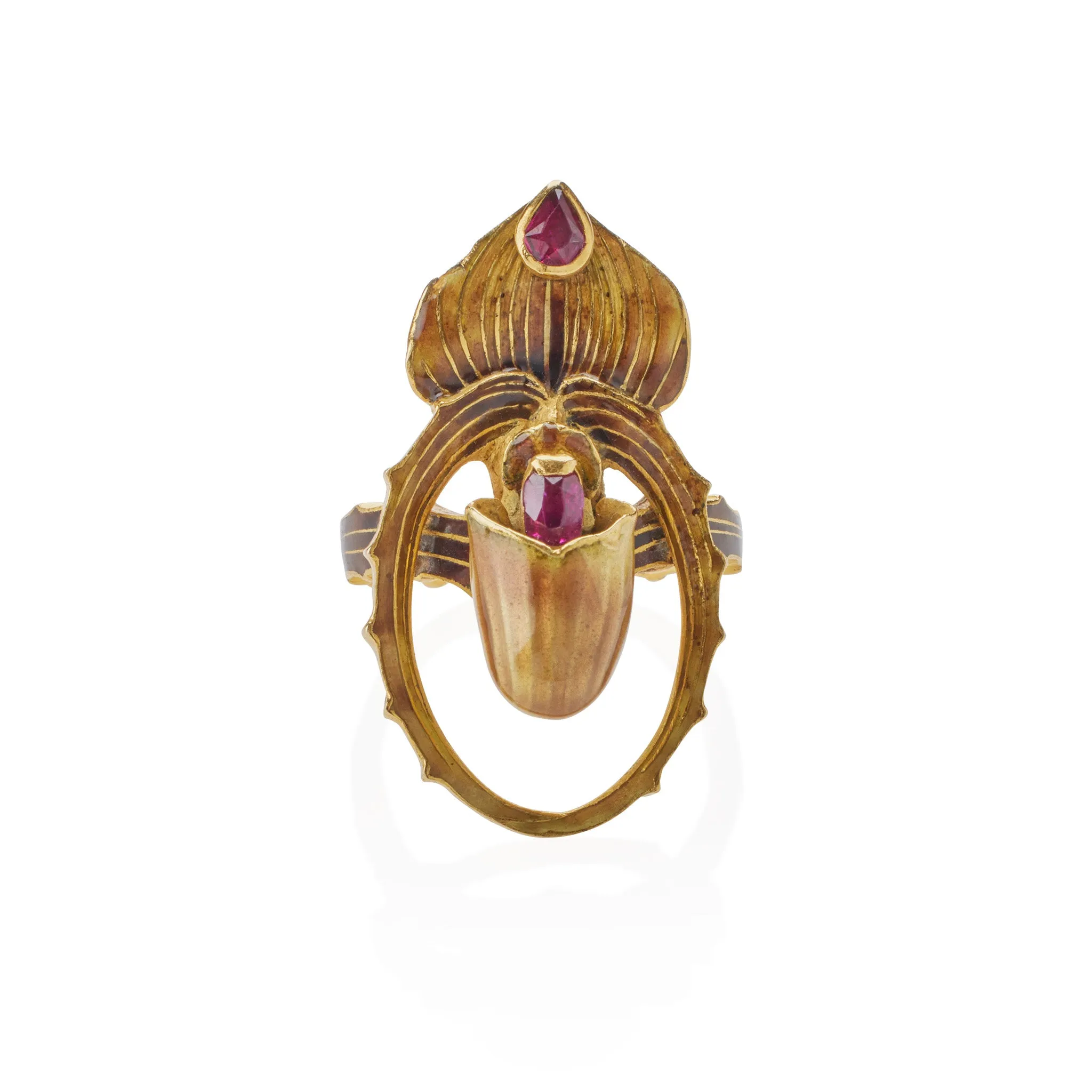 Ren?? Lalique Lady's Slipper Orchid Ring