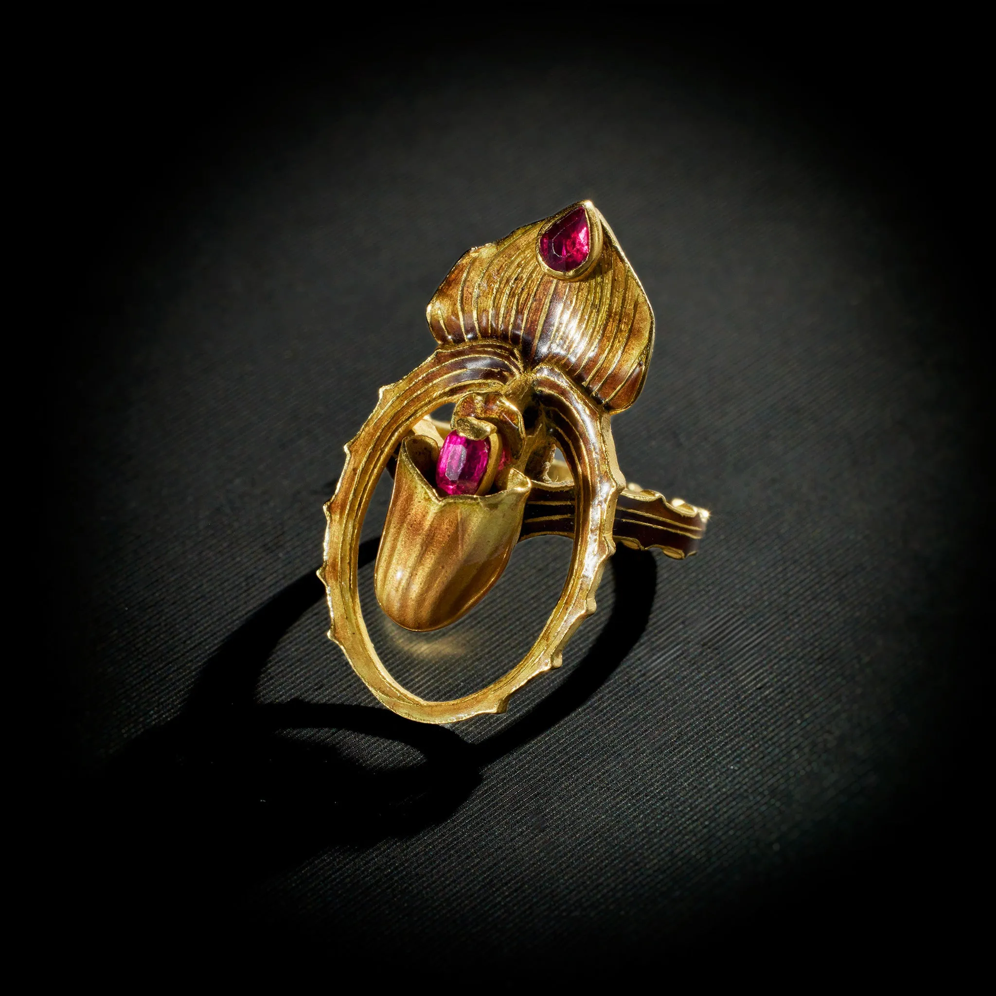 Ren?? Lalique Lady's Slipper Orchid Ring