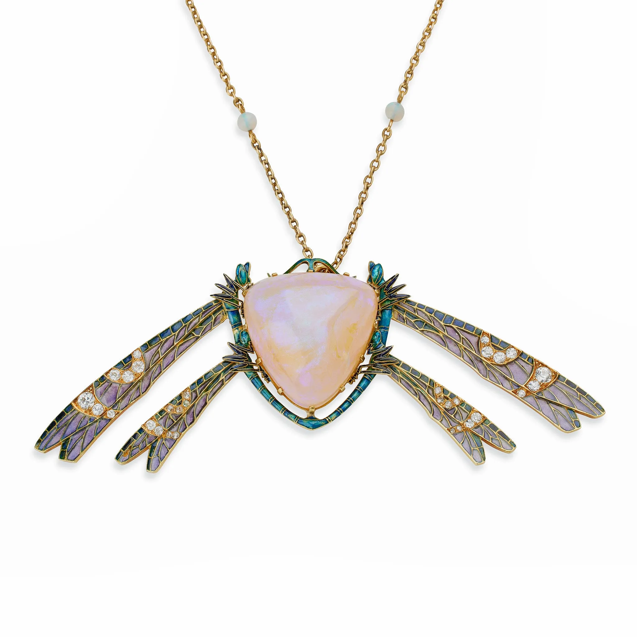 Ren?? Lalique "Damselflies" Pendant