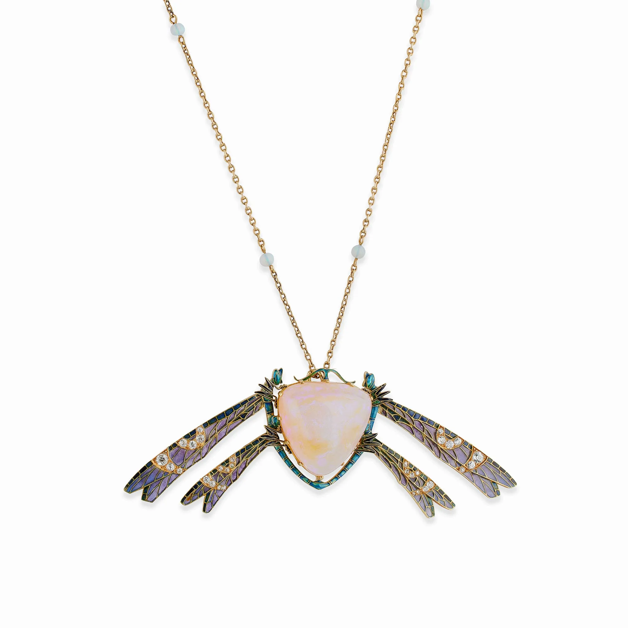 Ren?? Lalique "Damselflies" Pendant