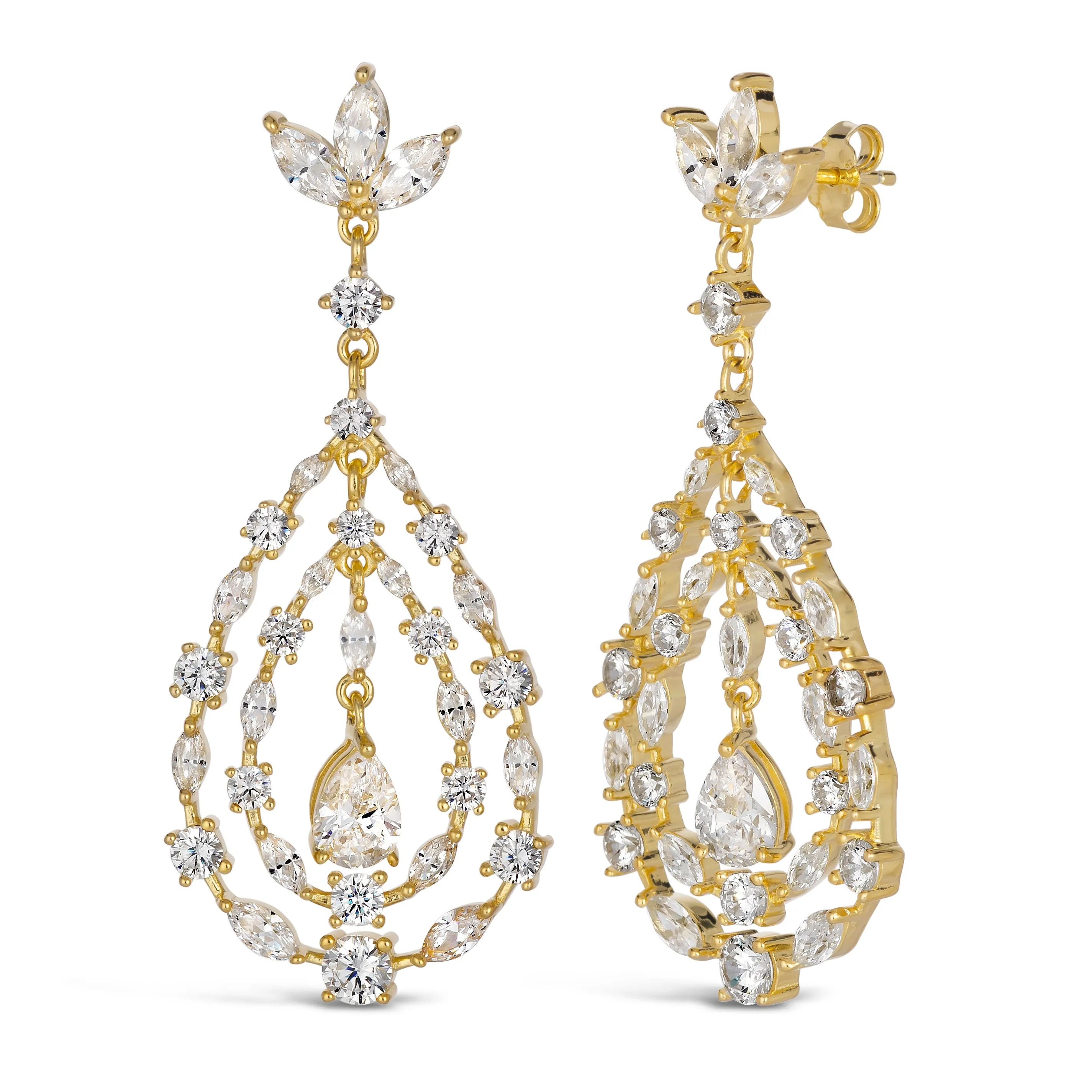 Retro Glamour Chandelier Earrings by Kathy Hilton