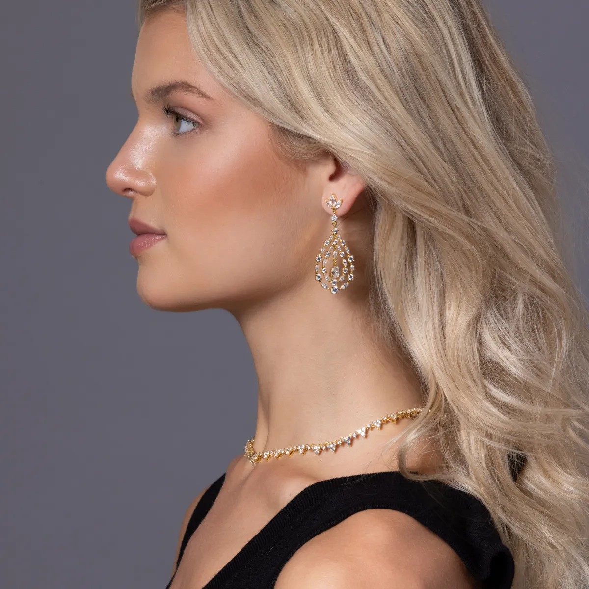 Retro Glamour Chandelier Earrings by Kathy Hilton