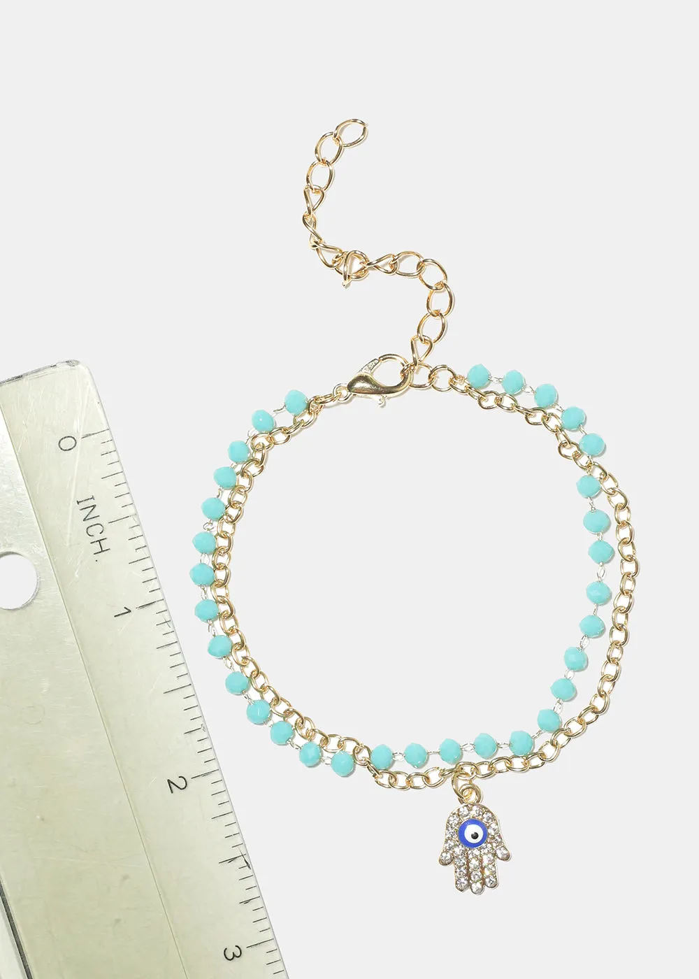 Rhinestone Hamsa Hand Bracelet