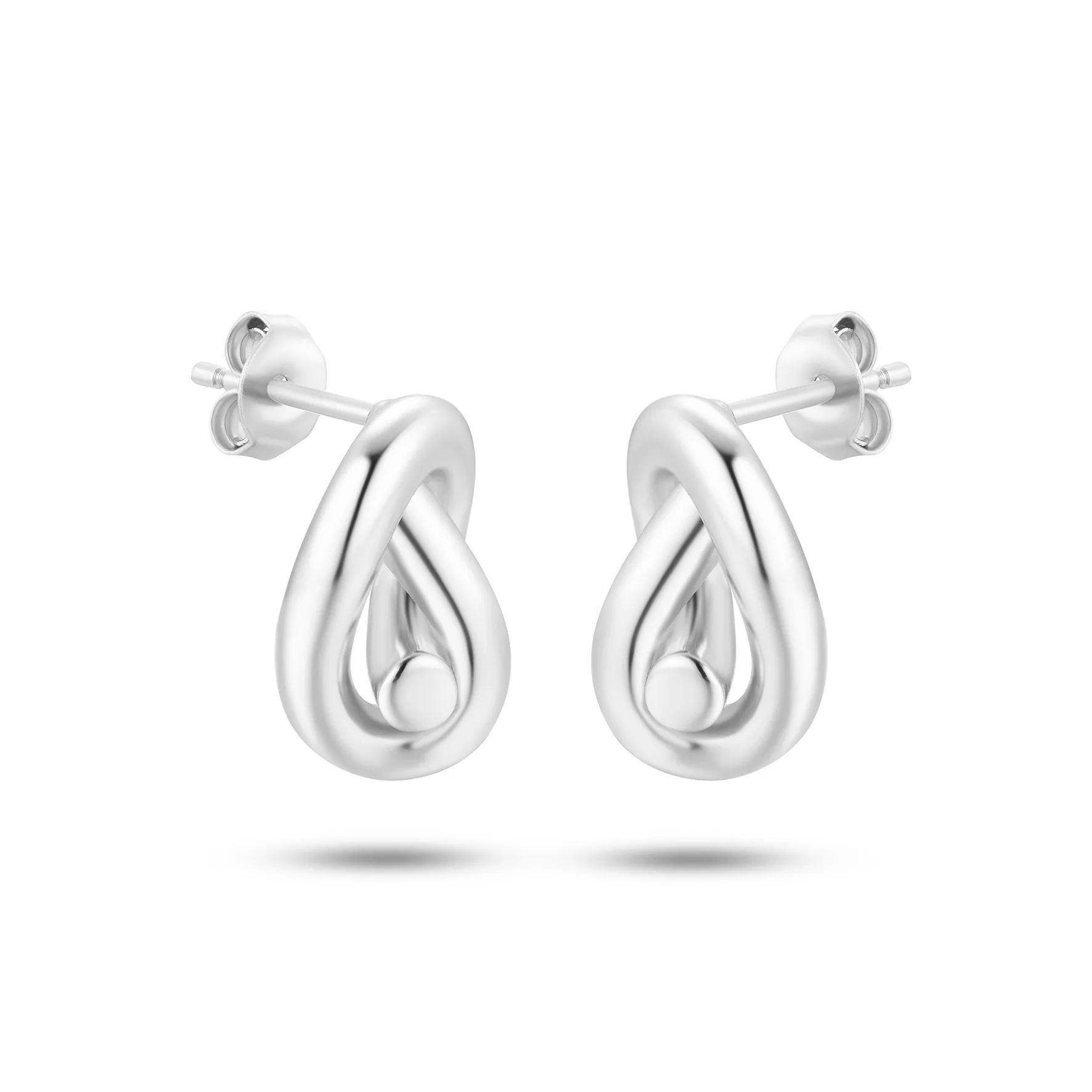 Rhodium plated 925 silver earrings