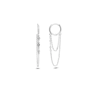 Rhodium plated 925 silver earrings