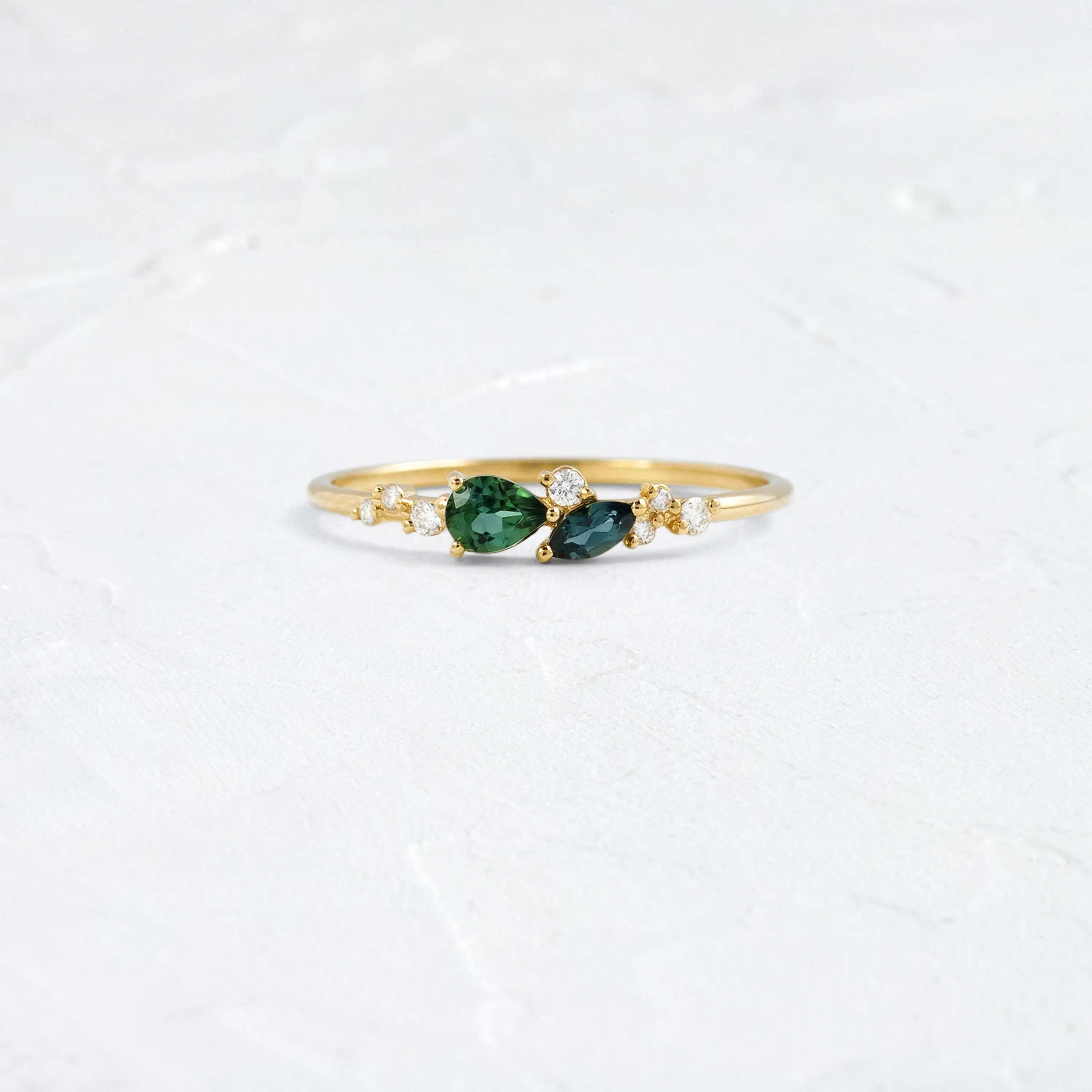 Rivulet Ring in Green
