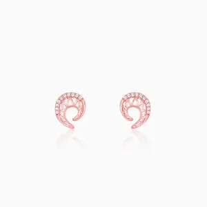 Rose Gold Dreamy Curve Earrings
