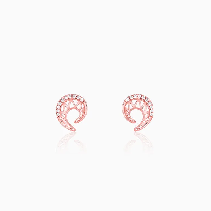 Rose Gold Dreamy Curve Earrings