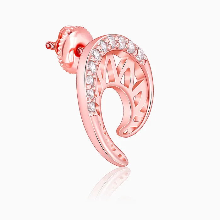 Rose Gold Dreamy Curve Earrings