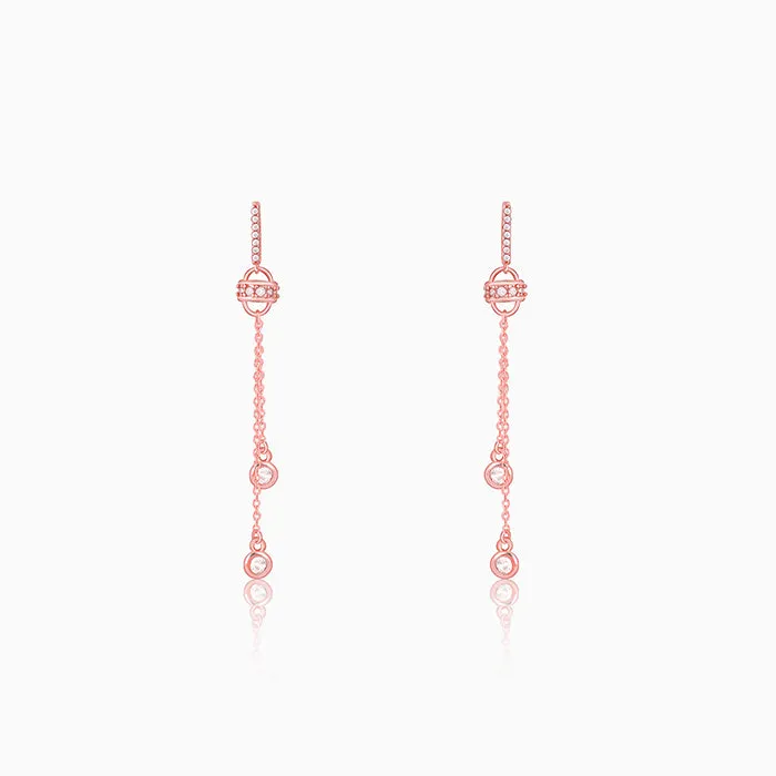 Rose Gold Glam Drop Earrings
