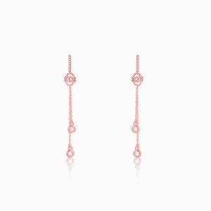 Rose Gold Glam Drop Earrings