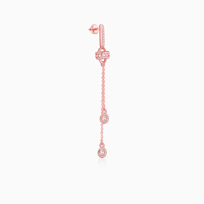 Rose Gold Glam Drop Earrings