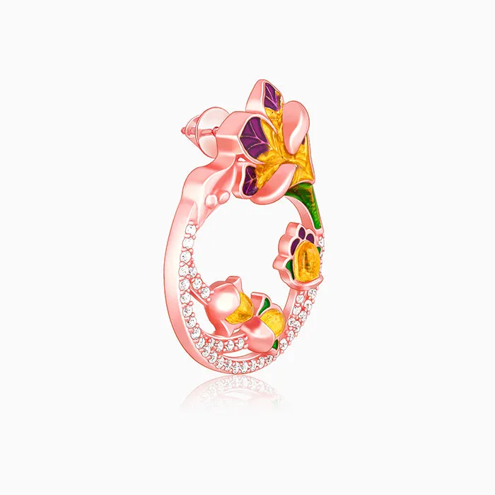 Rose Gold Graces Bell Mallow Earrings