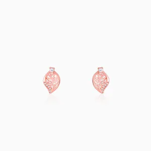 Rose Gold Leafy Filigree Earrings