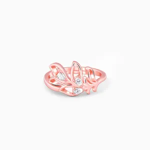 Rose Gold Mor Pankh Ring