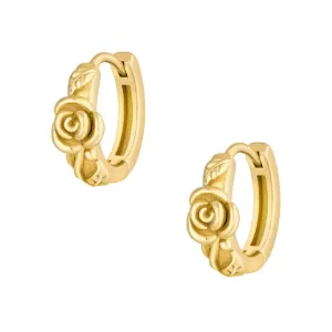Rose Hoop Earrings