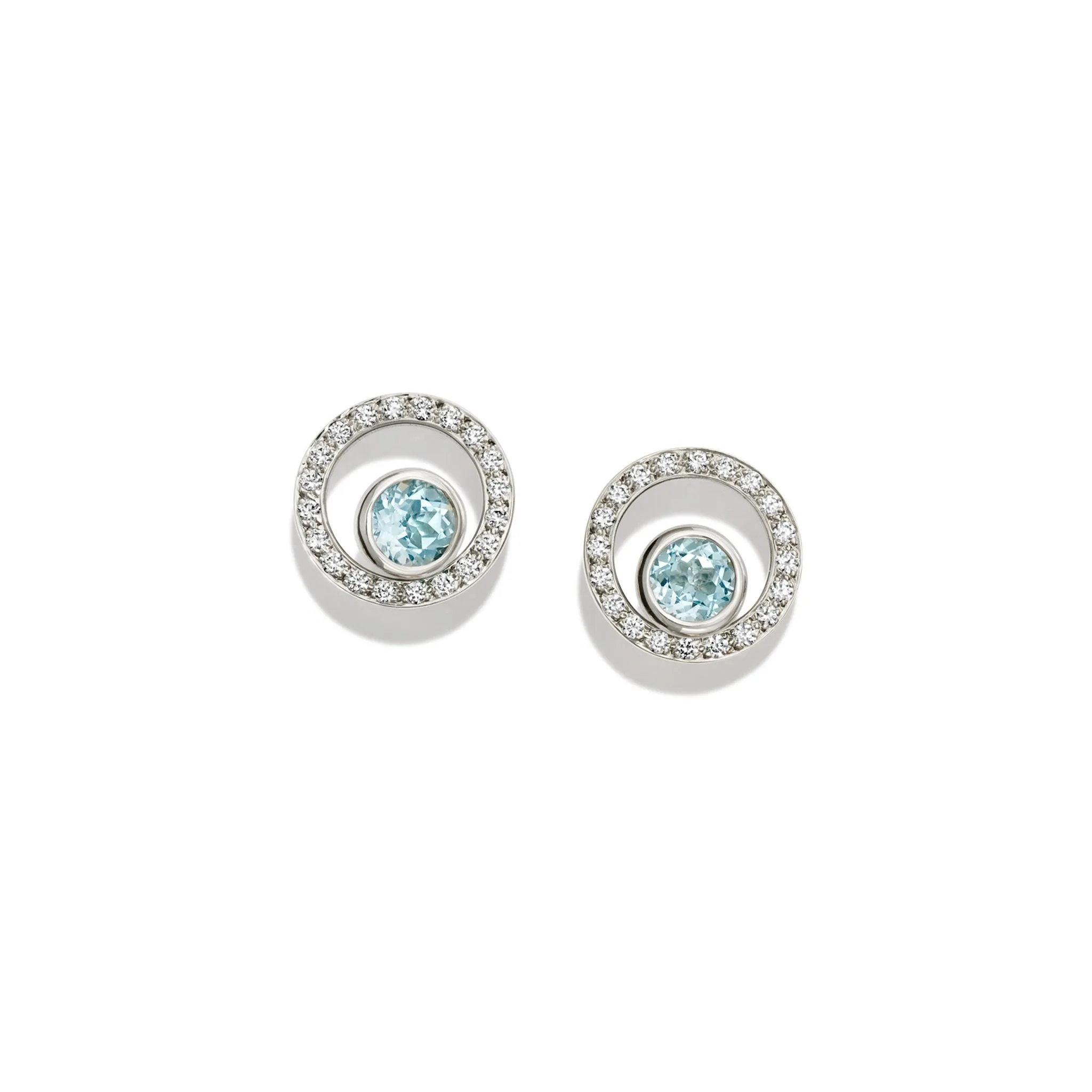 Rosetta Earring Halos 18ct White Gold - Diamond Pav??