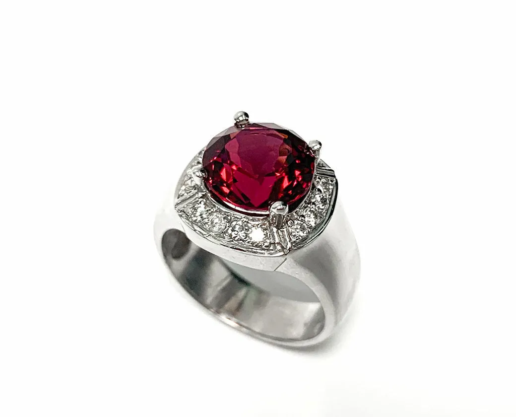 Rubellite Round Ring 5.50 cts