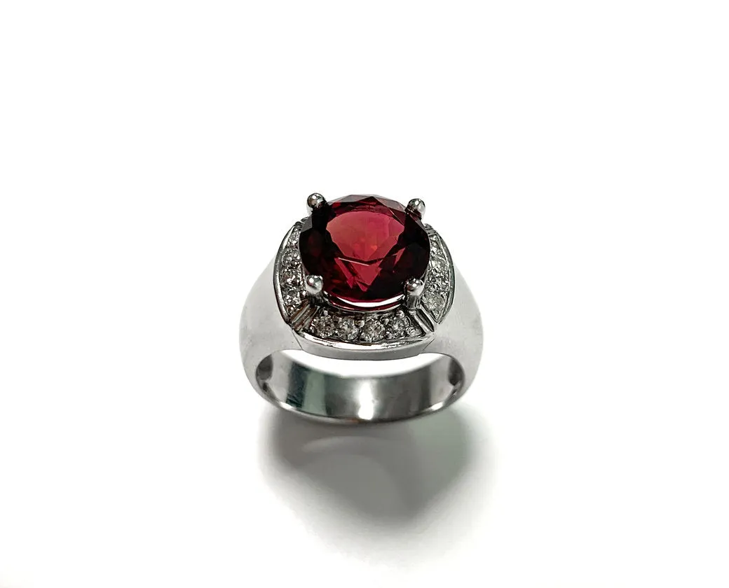 Rubellite Round Ring 5.50 cts