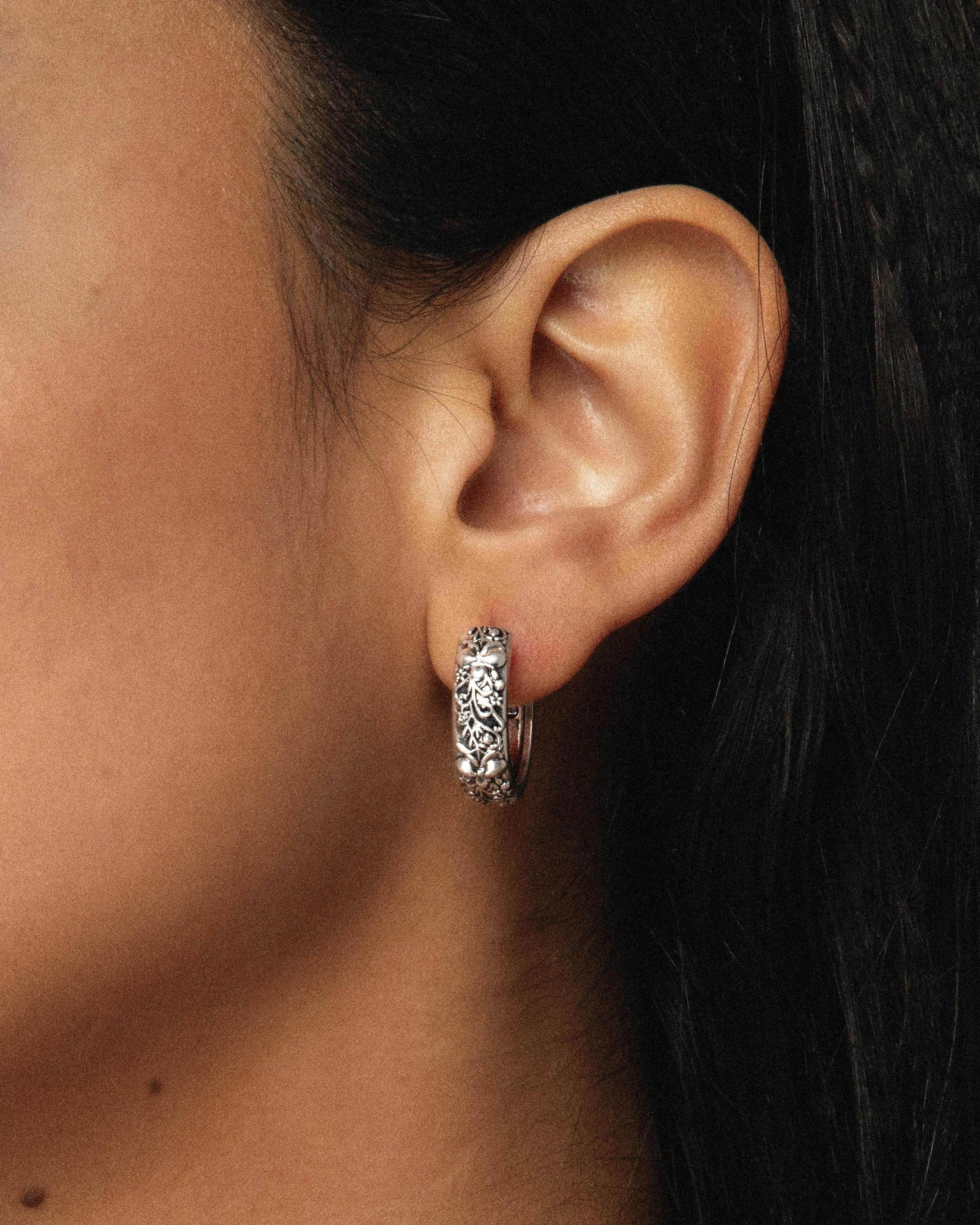 Serenade of Orchid Earrings in Silver