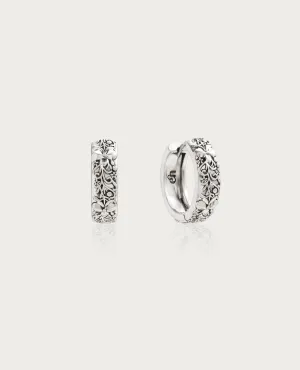 Serenade of Orchid Earrings in Silver