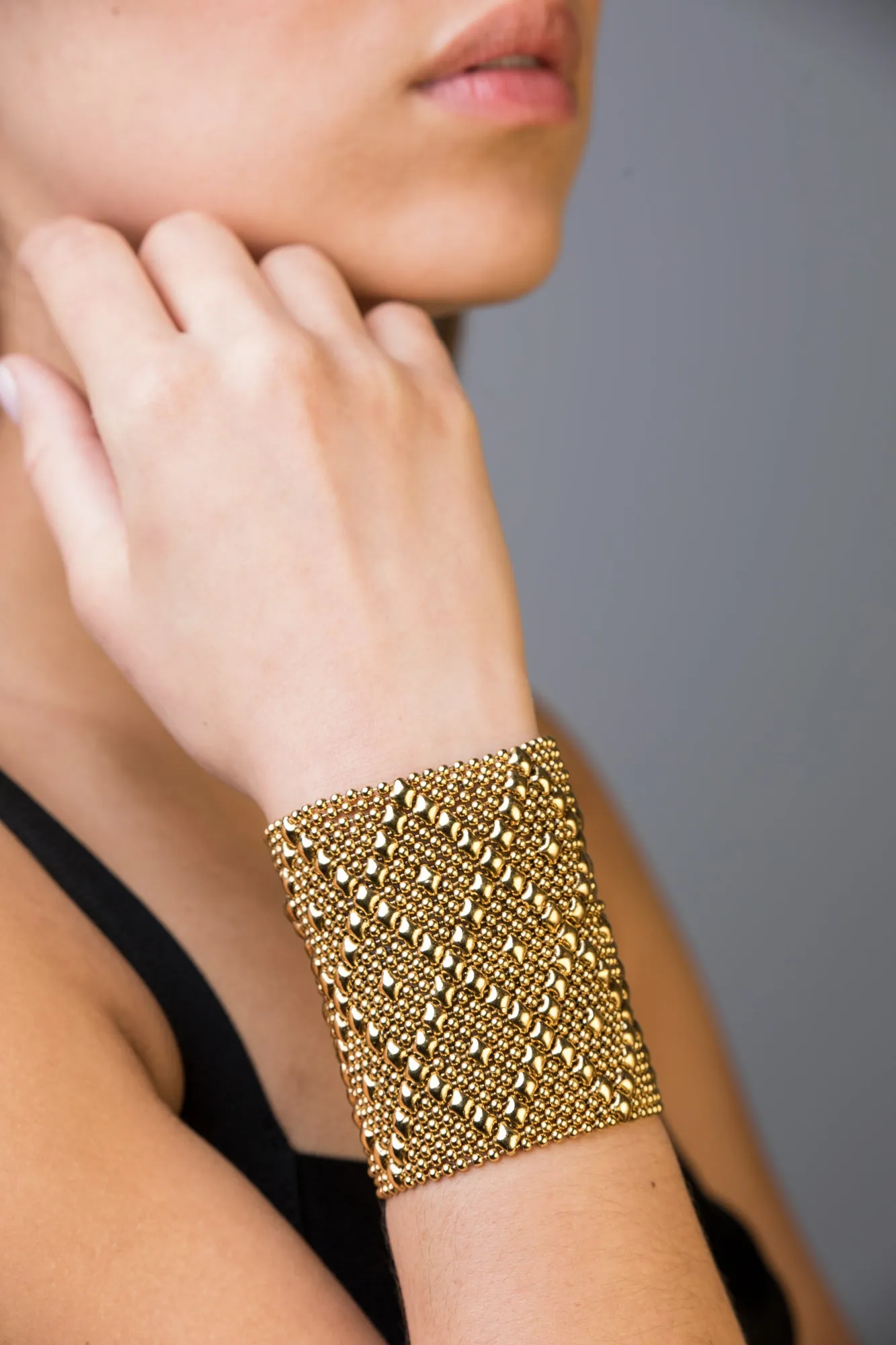 SG Liquid Metal B26?CAG Antique Gold Finish Bracelet by Sergio Gutierrez