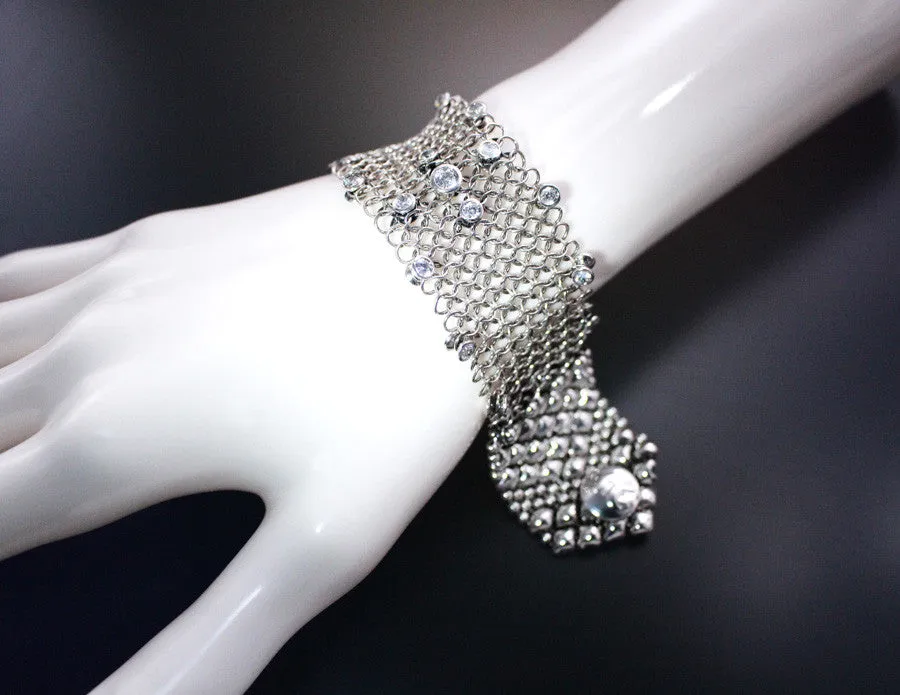 SG Liquid Metal Chainmail CMB2 Z - AS (antique silver finish) Bracelet by Sergio Gutierrez