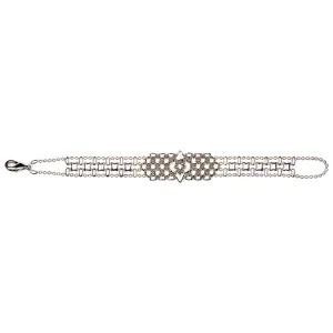SG Liquid Metal MINI C - AS Antique Silver Bracelet by Sergio Gutierrez