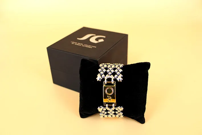 SG Liquid Metal TB42 ?C Antique Silver and Gold Finish ?C Bracelet by Sergio Gutierrez