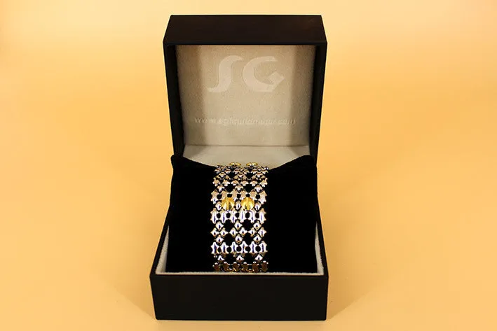SG Liquid Metal TB42 ?C Antique Silver and Gold Finish ?C Bracelet by Sergio Gutierrez