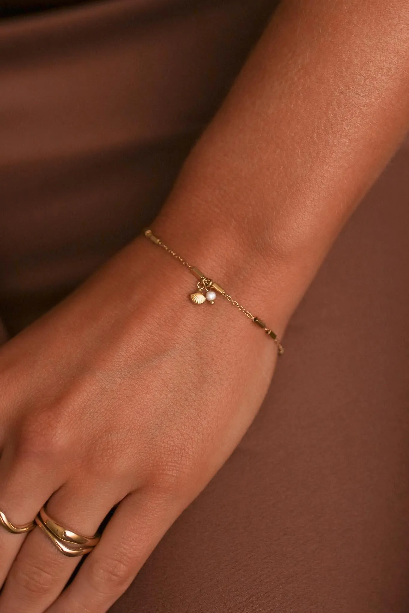 Sharri - Stainless Steel Pearl Bracelet