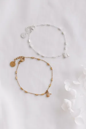 Sharri - Stainless Steel Pearl Bracelet