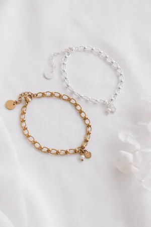 Sheena - Stainless Steel Engraved Padlock Bracelet