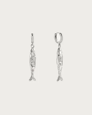 Silver Anchovy Earrings