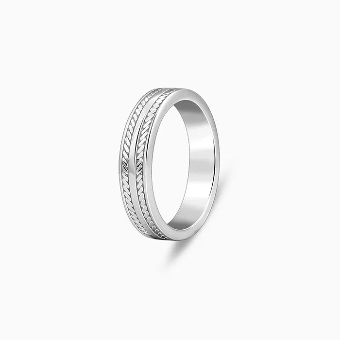 Silver Inferno Ring For Him
