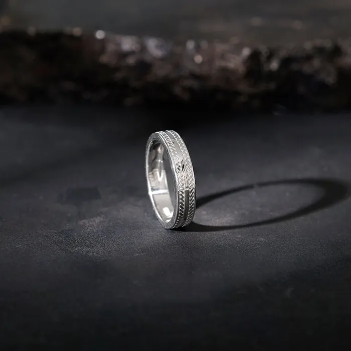 Silver Inferno Ring For Him