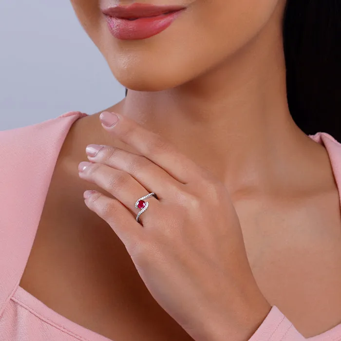 Silver Red Rebel Ring