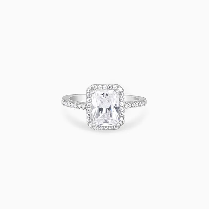 Silver Zircon Soul of Love Ring
