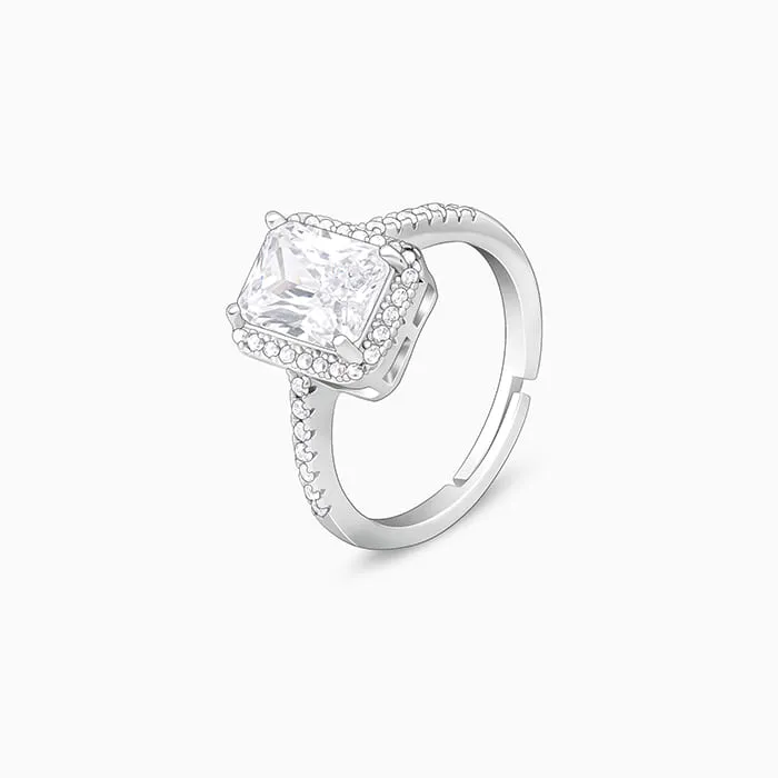Silver Zircon Soul of Love Ring