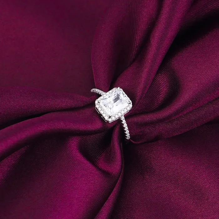 Silver Zircon Soul of Love Ring