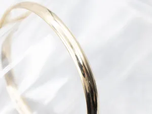 Simple Polished Gold Hinged Bangle Bracelet