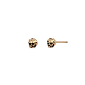 Skull 14K Gold Symbol Stud