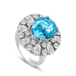 Skya Aquamarine Ring by Kathy Hilton