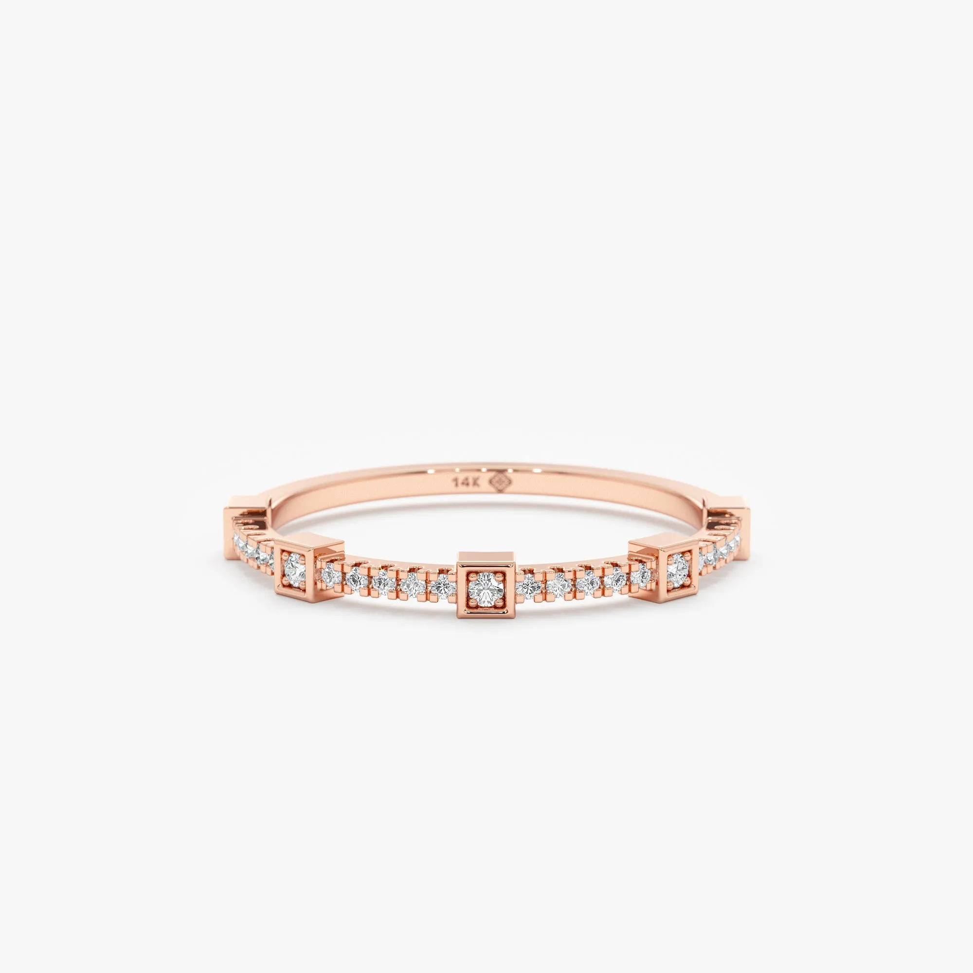 Square Design Diamond Ring, Jacinda