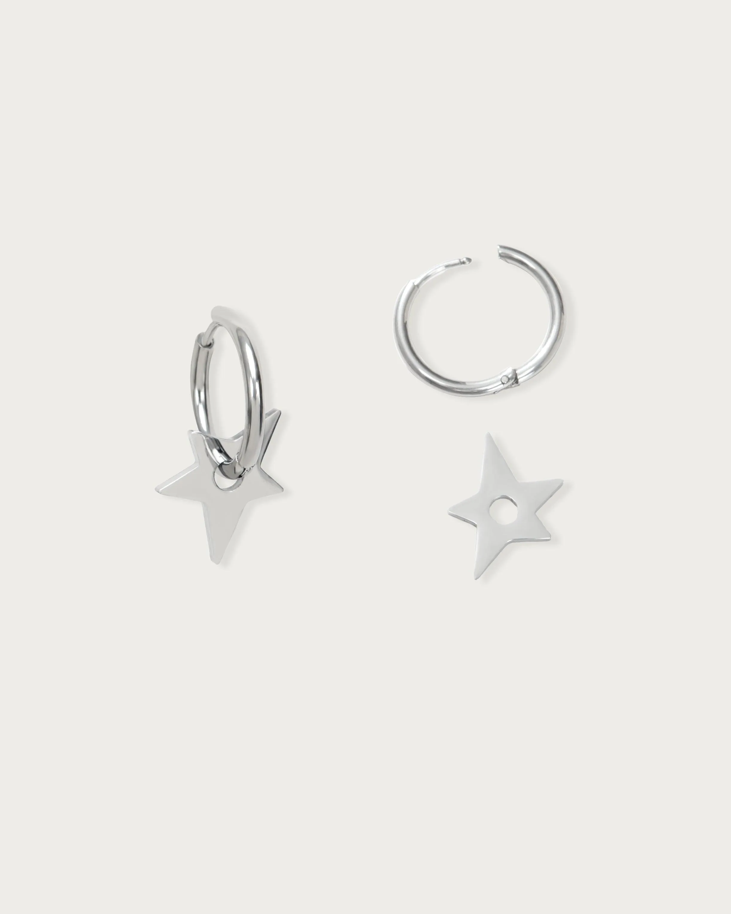 Star Earrings in Silver