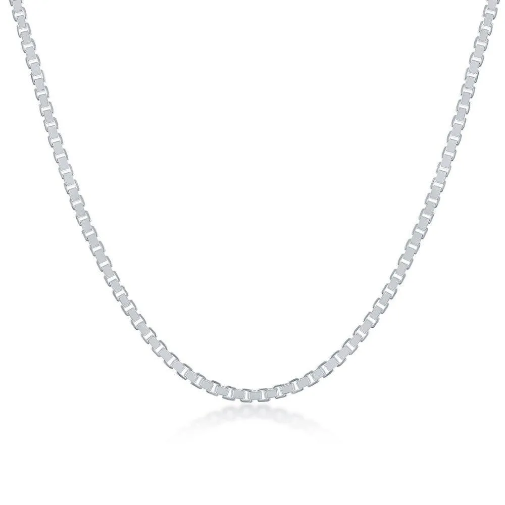 Sterling Silver 1.8mm Box Chain, 30"