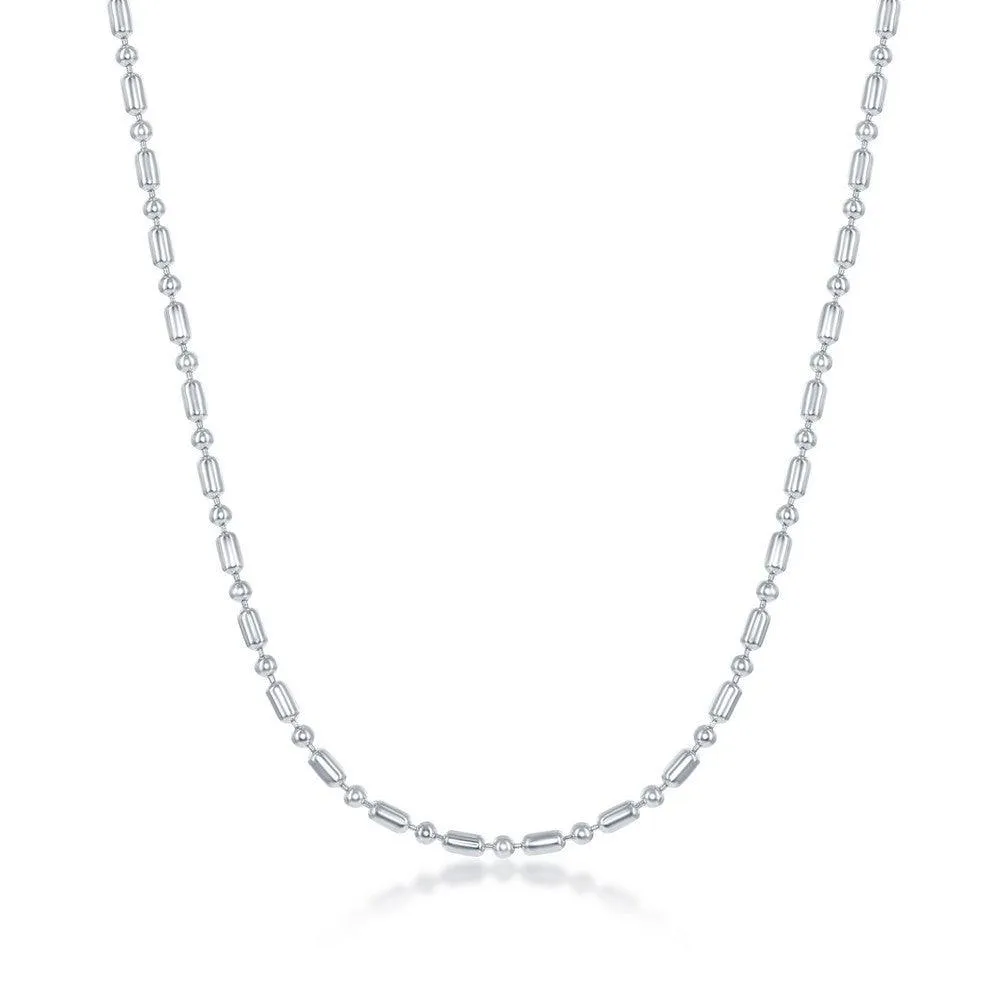 Sterling Silver 1.9mm 1 1 Bead Chain, 9"